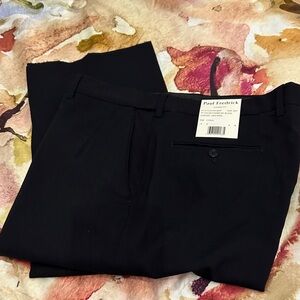 Paul Fredrick Black Men's Dress Trousers